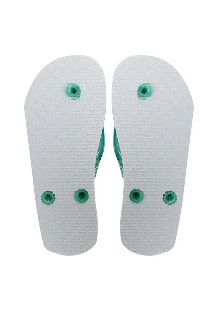 Daiso Unisex Beach Sandals with Shell Design | Green | US 2.5 / EU 34 | Lightweight Summer Slippers for Beach & Outdoor Use - Image 3